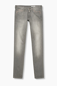 Esprit Stretchjeans met contrasten in pastel Grey Medium Washed for Women