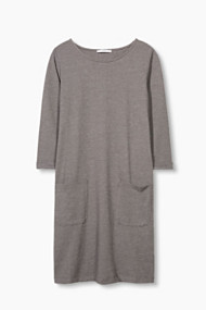 Esprit Jurk van stevige jersey met zakken Grey for Women