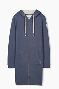 Esprit Lang sweatvest met rits Grey Blue for Women