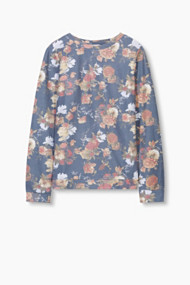 Esprit Zacht sweatshirt met bloemenprint Navy for Women