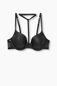 Esprit Gewatteerde beugel-bh met kant Black for Women