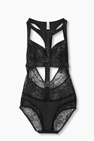 Esprit Body van een fraaie materiaalmix Black for Women