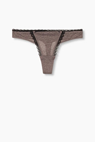 Esprit String van fijne kant Taupe for Women