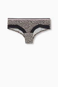 Esprit Hipster-short met animal print Taupe for Women