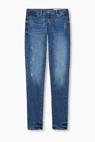 Esprit Stretchjeans in used look, met ritsen Blue Medium Washed for Women