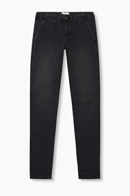 Esprit Softe stretchbroek in bikerstijl Black for Women