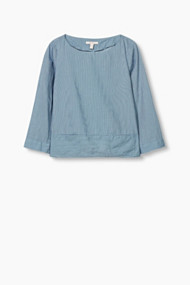 Esprit Blouse in boxy stijl, 100% katoen Grey Blue for Women