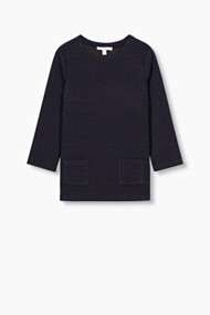 Esprit Vrouwelijk sweatshirt met structuur, retrostijl Navy for Women