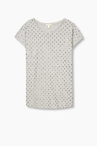 Esprit Zacht shirt met metallic stippen Light Grey for Women