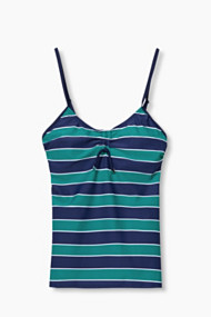 Esprit Gewatteerde lange top met strepen Ink for Women