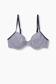 Esprit Ongewatteerde beugeltop in maritieme look Ink for Women