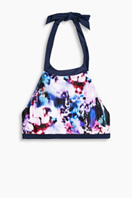 Esprit Gewatteerde haltertop met print Grey Blue for Women