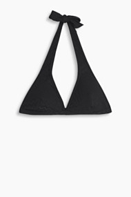 Esprit Gewatteerde top met jacquardpatroon Black for Women