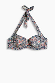 Esprit Ongewatteerde beugeltop met paisleyprint Dark Blue for Women