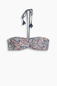 Esprit Gewatteerde bandeautop met paisleyprint Dark Blue for Women