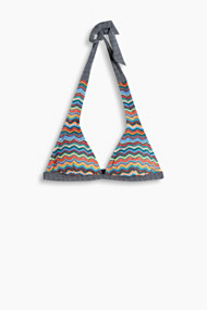 Esprit Gewatteerde top met zigzagprint Coral for Women