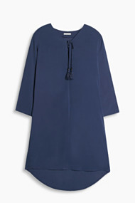 Esprit Soepele tuniekjurk met kwastjes Grey Blue for Women