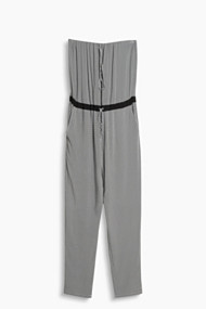 Esprit Jumpsuit met blote schouders en stippen Black for Women