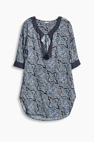 Esprit Soepele tuniek met ornamentprint Navy for Women