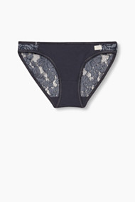 Esprit Hipster-slip van jersey en kant Navy for Women