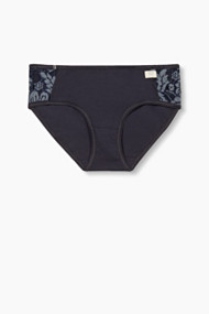 Esprit Hipster-short van jersey en kant Navy for Women