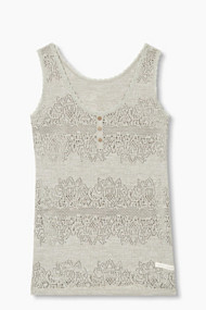 Esprit Tanktop van fijne kant Medium Grey for Women