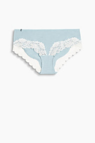 Esprit Hipster-short met kant Light Aqua Green for Women