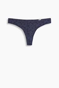 Esprit Zijige hipster-string met bloemenranken Grey Blue for Women