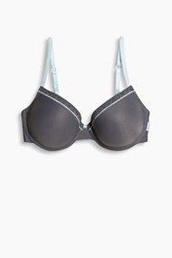 Esprit Gewatteerde beugel-bh + jacquardpatroon Gunmetal for Women
