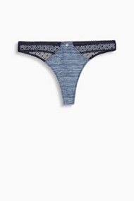 Esprit Hipster-string met gemêleerde look Navy for Women