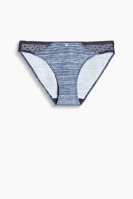 Esprit Hipster-slip van een modieuze materiaalmix Navy for Women