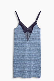 Esprit Soepel negligé met fijne kant Navy for Women