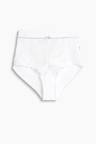 Esprit High waist slip van microvezels/kant White for Women