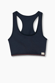 Esprit Sportieve bustier van gemêleerde jersey Navy for Women