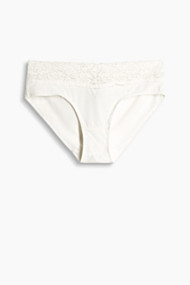 Esprit Hipster-short van kant en microvezel Off White for Women