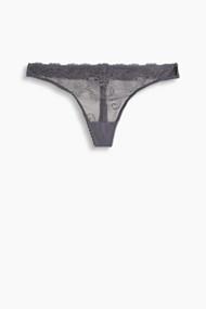 Esprit Hipster-string van kant en microvezel Gunmetal for Women