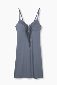 Esprit Negligé van microvezel en fijne kant Gunmetal for Women