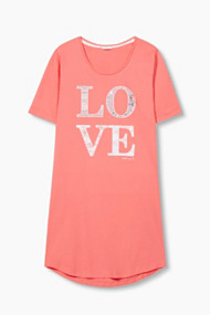 Esprit Jersey nachthemd van 100% katoen Coral for Women