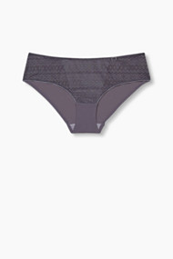 Esprit Hipster-short met fijne jacquard kant Brown Grey for Women
