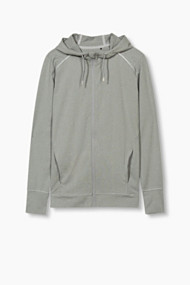 Esprit Vest met capuchon en siernaden, e DRY Medium Grey for Women