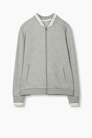 Esprit Bomberjack van jersey, katoenmix Medium Grey for Women