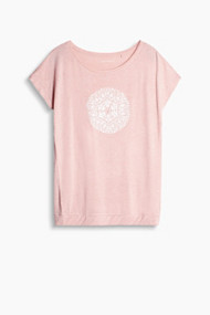 Esprit Soepel printed shirt met stretch Light Pink for Women