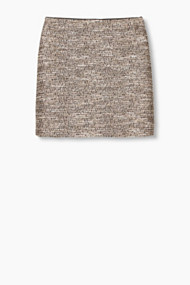 Esprit Minirok met bouclélook en glans Black for Women