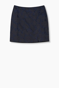 Esprit Minirok van gebloemde jacquard Navy for Women
