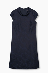 Esprit Jurk van gebloemde jacquard Navy for Women