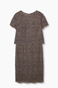 Esprit 2-in-1 jurk van kant Taupe for Women
