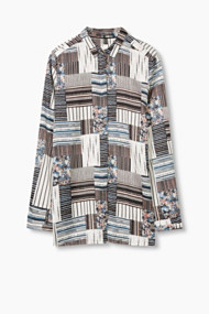 Esprit Soepele satijnen blouse met print Off White for Women