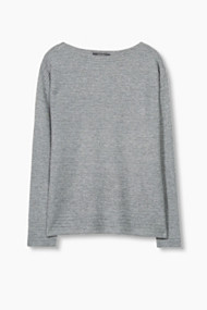 Esprit Trui met structuurstrepen en kasjmier Grey for Women