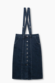 Esprit Elastische denim rok met variabele bandjes Blue Dark Washed for Women