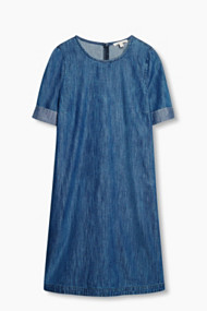 Esprit Denim jurk met trendy garment wash Blue Medium Washed for Women